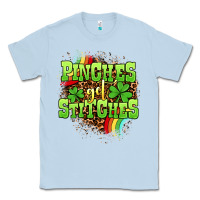 Dusty Blue St. Patrick's Day Pinches get stitches Classic Tee - OliviaCreatesArt