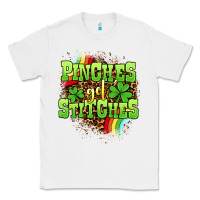 White St. Patrick's Day Pinches get stitches Classic Tee - OliviaCreatesArt