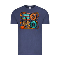 Vintage Denim Fall Autumn Leopard Momo Vintage Tee - LillyAllenDesigns