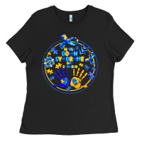 Black World Down Syndrome Day Ladies Tee - CowhideDigitalArt