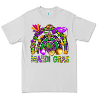 Dove Grey Mardi Gras Rainbow Premium Tee - BundleAndBundleShop