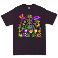 Plum Mardi Gras Rainbow Premium Tee - BundleAndBundleShop