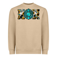 Mushroom Sunflower Cowhide Turquoise Gemstone Mom Heavyweight Sweatshirt - Jasminsmagicworld