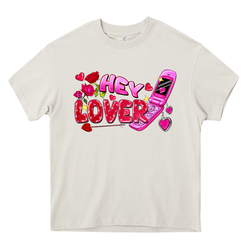 Hey Lover Flip Phone Valentine's Day Heavy Core Tee by FaDigitalArtStudio | Teevron
