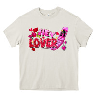 Cream Hey lover flip phone Valentine's Day Heavy Core Tee - FaDigitalArtStudio