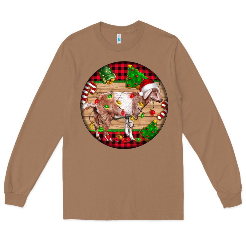 Nubian Goat Christmas Long Sleeve Tee by LillyAllenDesigns | Teevron