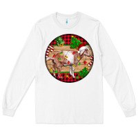 White Nubian Goat Christmas Long Sleeve Tee - LillyAllenDesigns