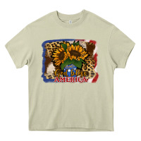 Mossy Patriotic Sunflower God Bless America Heavy Core Tee - Jasminsmagicworld