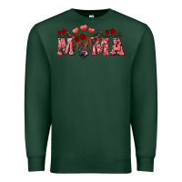 Sports Green valentine's day mama black highland cow Premium Sweatshirt - RanaPortraitStore