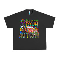 Pigment Black Just a Girl Small Town Autism Urban Heavy Tee - CowhideDigitalArt