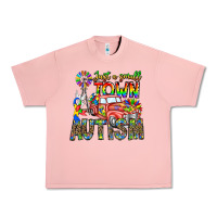 Salmon Just a Girl Small Town Autism Urban Heavy Tee - CowhideDigitalArt