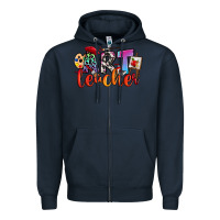 Navy art teacher Zipper Hoodie - RanaPortraitStore