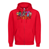 Red art teacher Zipper Hoodie - RanaPortraitStore