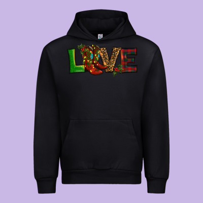 Christmas Boots Love Urban Hoodie Designed By Ranaportraitstore