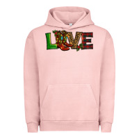 Pigment Salmon Christmas boots love Urban Hoodie - RanaPortraitStore