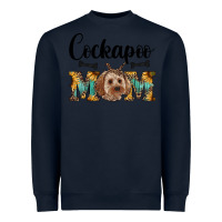 Navy cockapoo mom western Heavyweight Sweatshirt - RanaPortraitStore