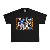 Black 4th of July Cows Holstein Cows Urban Heavy Tee - Jasminsmagicworld