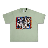 Oil Green 4th of July Cows Holstein Cows Urban Heavy Tee - Jasminsmagicworld