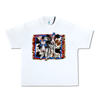 White 4th of July Cows Holstein Cows Urban Heavy Tee - Jasminsmagicworld