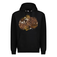 Black leopard cowhide glitter patches Premium Hoodie - Artiststas