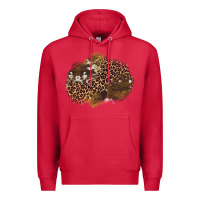 Cardinal leopard cowhide glitter patches Premium Hoodie - Artiststas