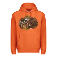 Carrot leopard cowhide glitter patches Premium Hoodie - Artiststas