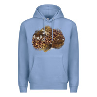 Colony Blue leopard cowhide glitter patches Premium Hoodie - Artiststas