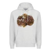Dove Grey leopard cowhide glitter patches Premium Hoodie - Artiststas