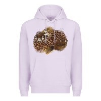 Lilac leopard cowhide glitter patches Premium Hoodie - Artiststas