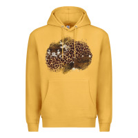 Mustard leopard cowhide glitter patches Premium Hoodie - Artiststas