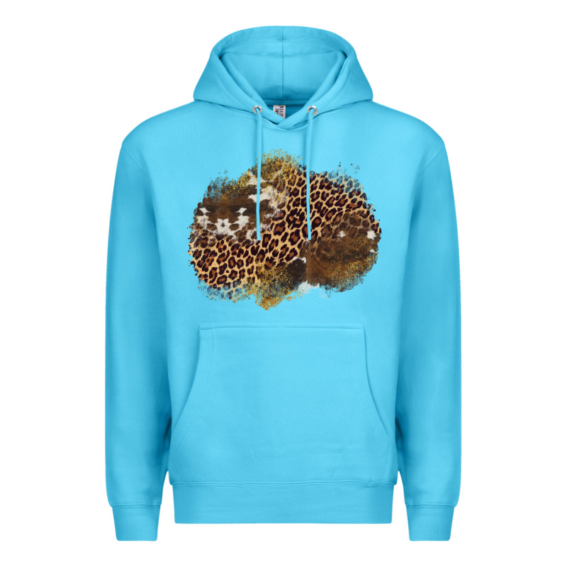 Leopard Cowhide Glitter Patches Premium Hoodie by Artiststas | Teevron