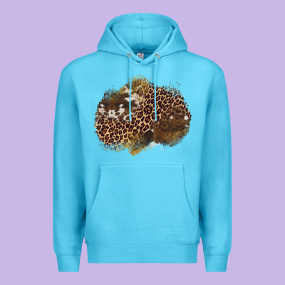 Leopard Cowhide Glitter Patches Premium Hoodie Designed By Artiststas