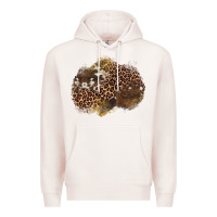Pale Pink leopard cowhide glitter patches Premium Hoodie - Artiststas