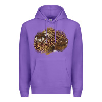 Purple leopard cowhide glitter patches Premium Hoodie - Artiststas