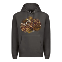 Smoke leopard cowhide glitter patches Premium Hoodie - Artiststas