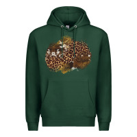 Sports Green leopard cowhide glitter patches Premium Hoodie - Artiststas