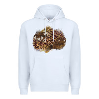 White leopard cowhide glitter patches Premium Hoodie - Artiststas