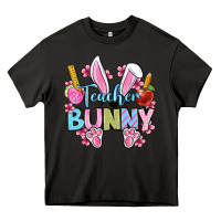 Asphalt Easter Teacher bunny Heavy Core Tee - OliviaCreatesArt