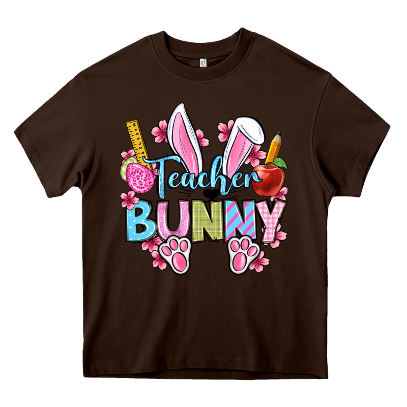 Easter Teacher Bunny Heavy Core Tee by OliviaCreatesArt | Teevron