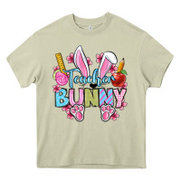 Mossy Easter Teacher bunny Heavy Core Tee - OliviaCreatesArt