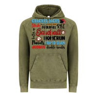 Vintage Olive baseball typography words Vintage Hoodie - Artiststas