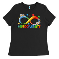 Black neurodiversity Ladies Tee - LillyAllenDesigns