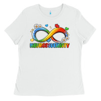 White neurodiversity Ladies Tee - LillyAllenDesigns