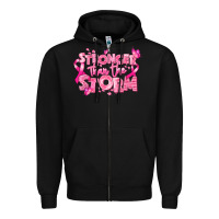 Black stronger than the storm breast cancer Zipper Hoodie - RanaPortraitStore