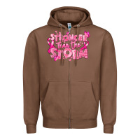 Chestnut stronger than the storm breast cancer Zipper Hoodie - RanaPortraitStore