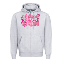 Heather Grey stronger than the storm breast cancer Zipper Hoodie - RanaPortraitStore