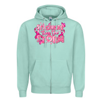 Seafoam stronger than the storm breast cancer Zipper Hoodie - RanaPortraitStore
