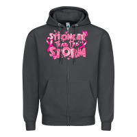 Smoke stronger than the storm breast cancer Zipper Hoodie - RanaPortraitStore