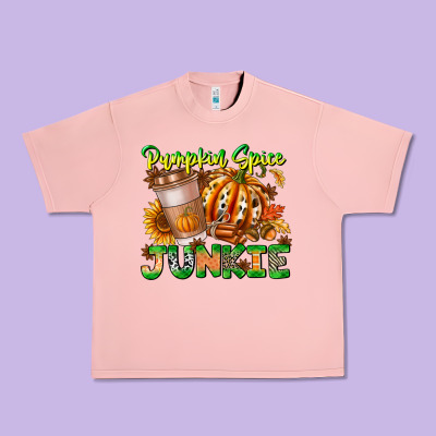Pumpkin Spice Junkie Urban Heavy Tee Designed By Cowhidedigitalart