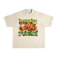 Sandshell Pumpkin Spice Junkie Urban Heavy Tee - CowhideDigitalArt